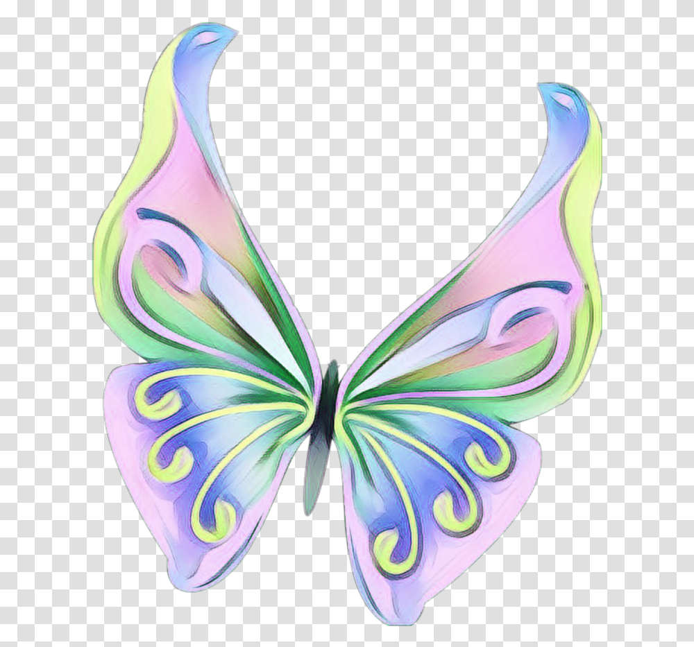 Butterfly Wings Pink Purple Fairy Butterfly, Accessories, Necklace Transparent Png