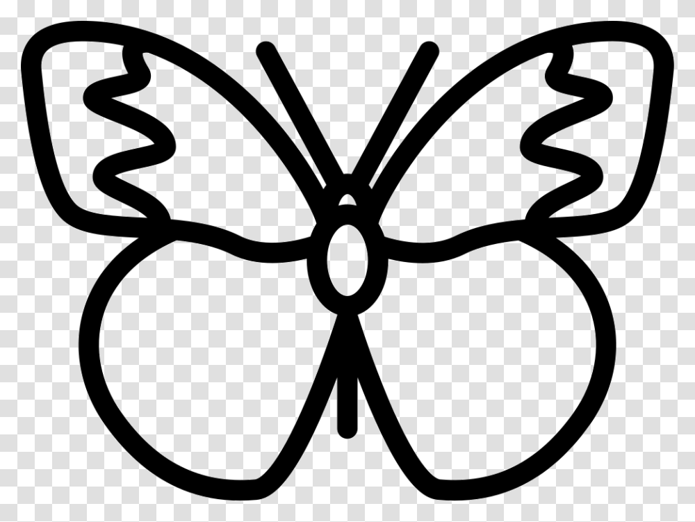 Butterfly With Big Wings Icon Free Download, Stencil, Scissors, Blade, Weapon Transparent Png