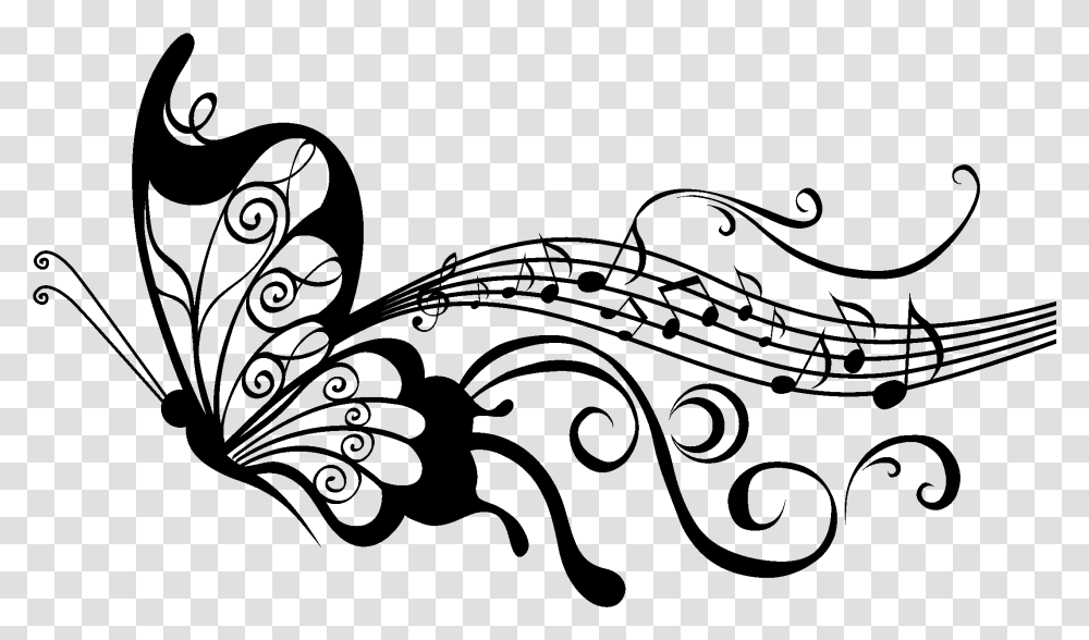 Butterfly With Music Notes, Gray, World Of Warcraft Transparent Png