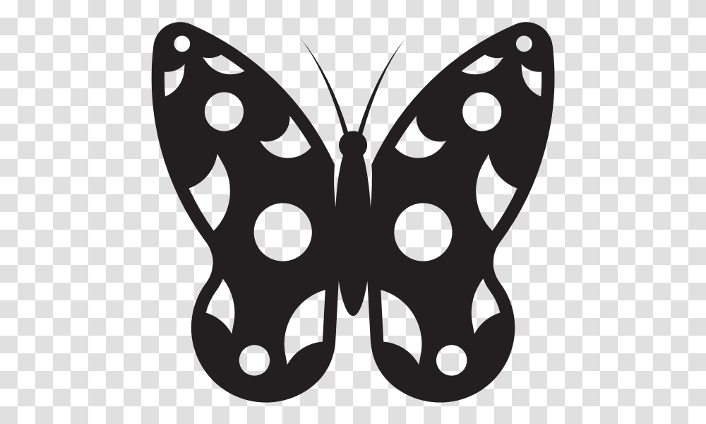 Butterfly With White Spots Silhouette Brush Footed Butterfly, Stencil, Mask, Pillow, Cushion Transparent Png