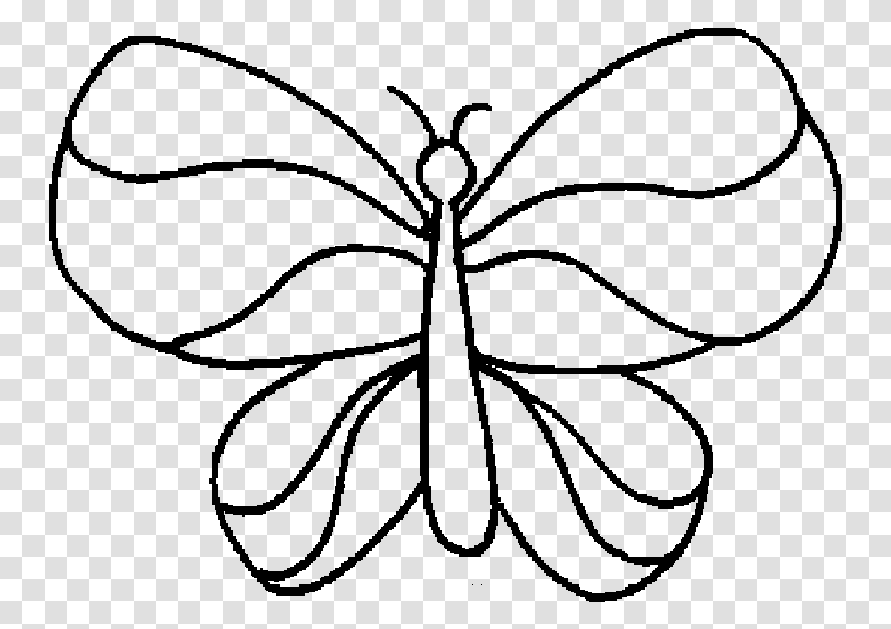 Butterfly With Wings That Simple Coloring Sheet Simple Coloring Pages, Gray, World Of Warcraft Transparent Png