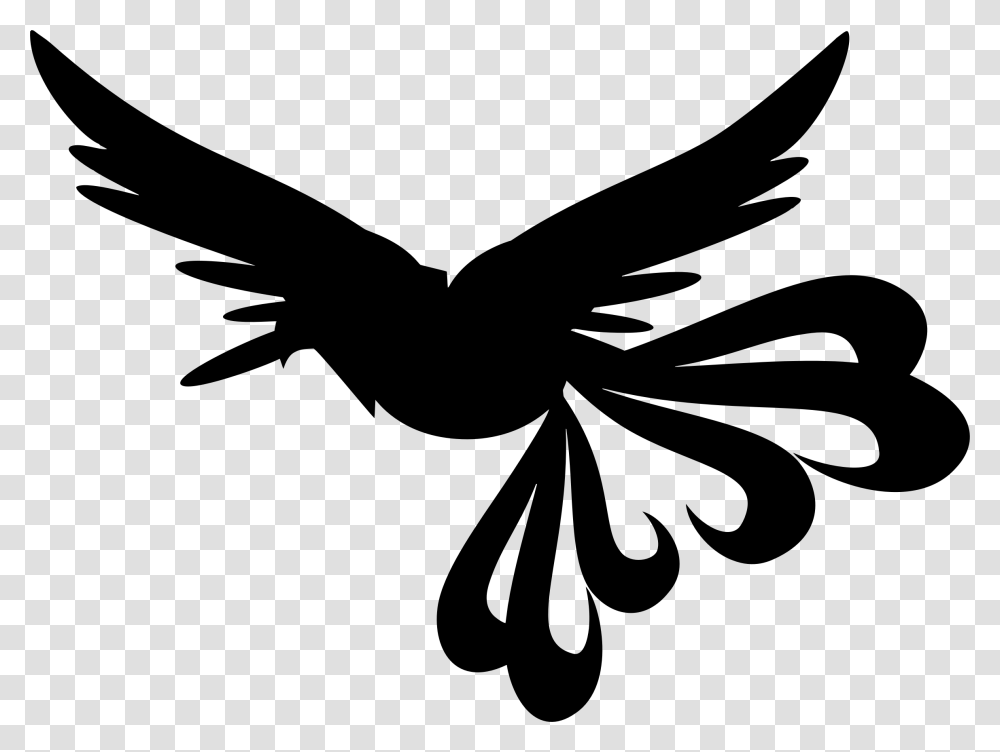 Butterflyvisual Artsfeather Of Silhouette Of A Phoenix, Gray, World Of Warcraft Transparent Png