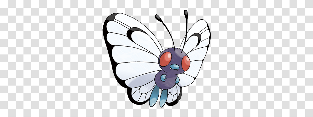 Butterfree 7 Image Pokemon On White Background, Insect, Invertebrate, Animal, Dragonfly Transparent Png