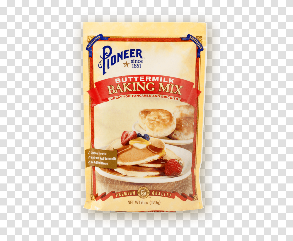 Buttermilk Baking Mix Biscuit Pancakes Nutrition Sheet Pioneer Pancake Waffle Mix, Bread, Food, Sweets, Ice Cream Transparent Png