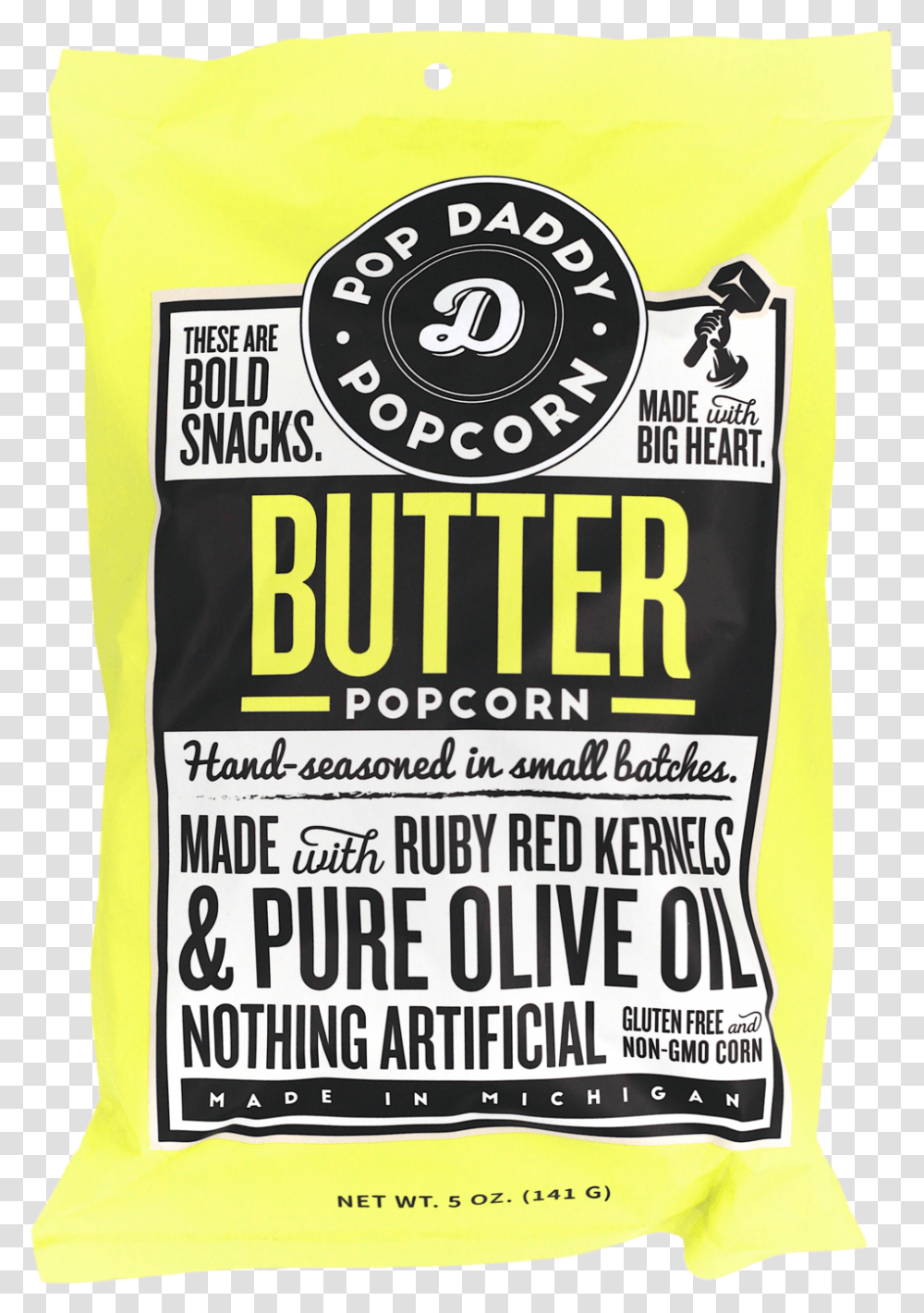 Butterpopcornregular Cushion, Label, Word, Advertisement Transparent Png