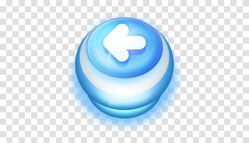 Button Blue Arrow Left Icon Icns Ico, Sphere, Birthday Cake, Crystal, Graphics Transparent Png