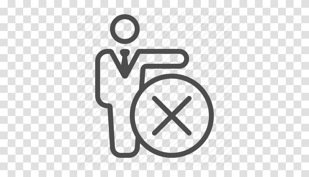 Button Denied Fired Man People Rejected User Icon, Chair, Vehicle, Transportation, Bicycle Transparent Png