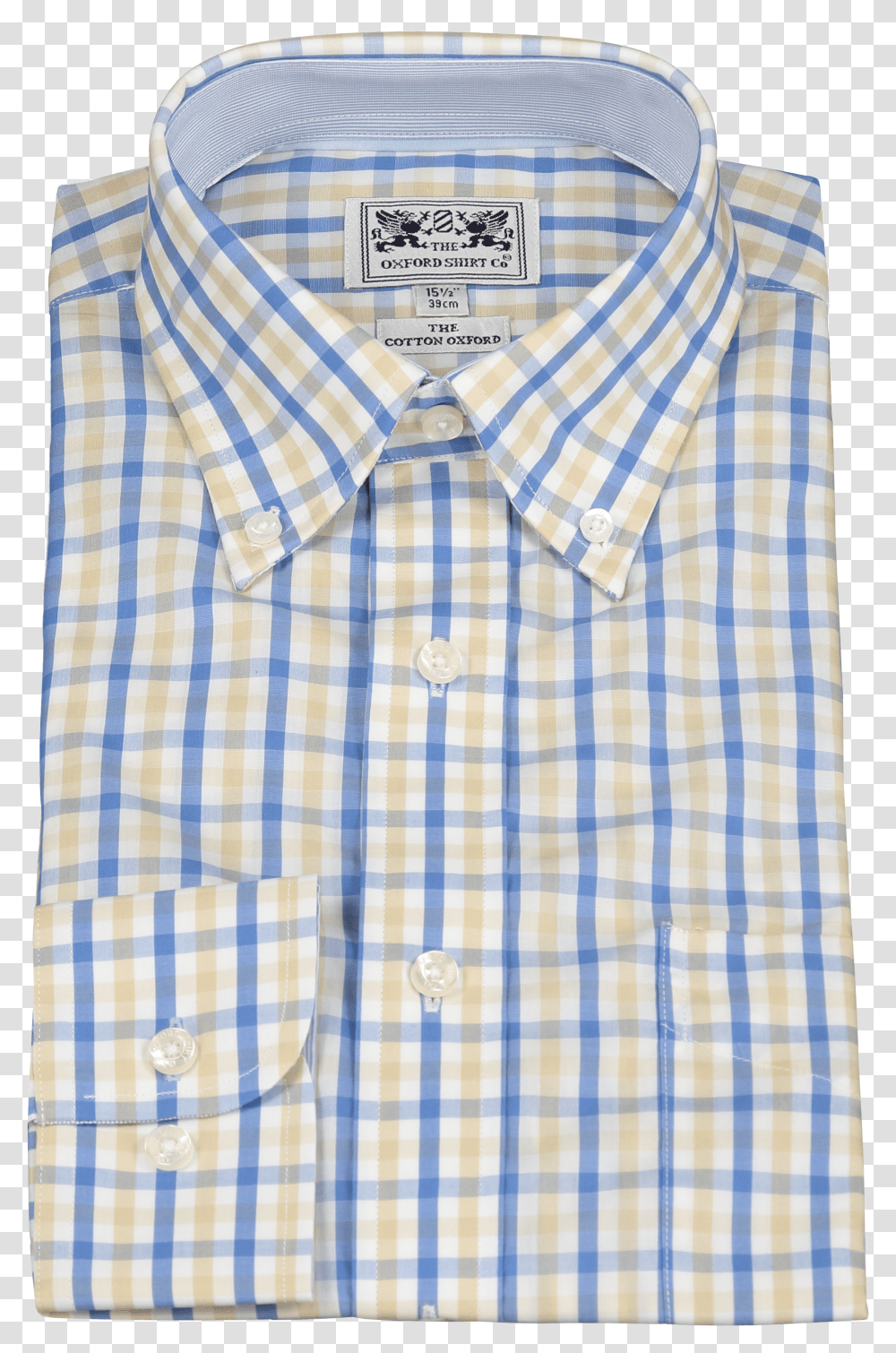 Button Down Shirt In Gold And Blue Check Minot's Ledge Light Transparent Png
