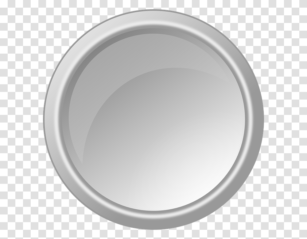 Button Glossy Round Circle Light Grey Grey Gray Radio Button Icon, Mirror, Dish, Meal, Food Transparent Png