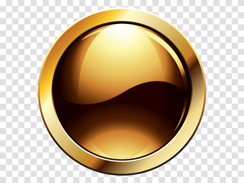 Button Gold, Lamp, Bowl, Bronze Transparent Png