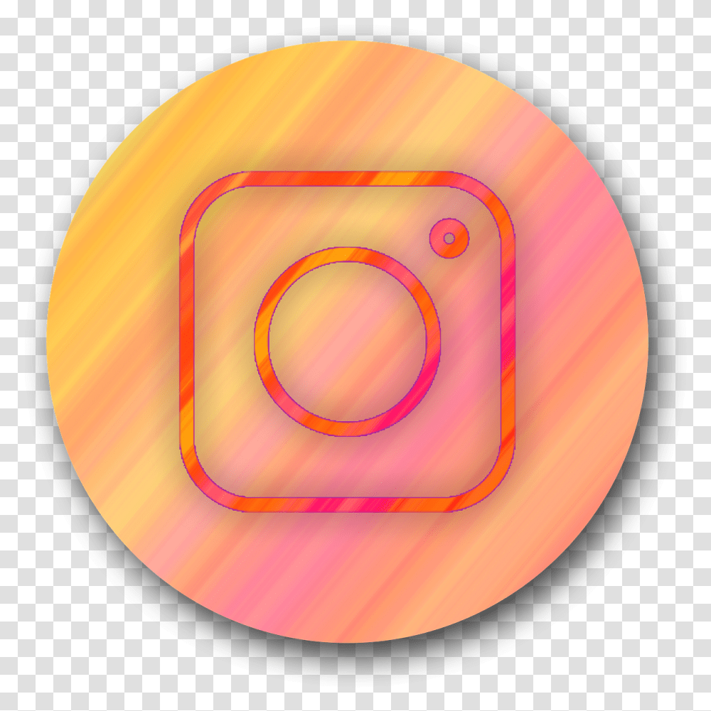 Button Network Social Icon Instagram Circle, Spiral, Ornament, Pattern, Gemstone Transparent Png