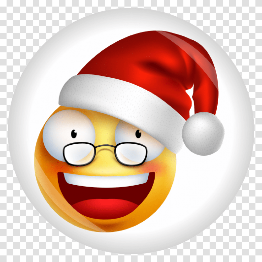 Button Smiley Emoji Weihnachten 50 Mm Christmas Party Emoji, Food, Cream, Dessert Transparent Png