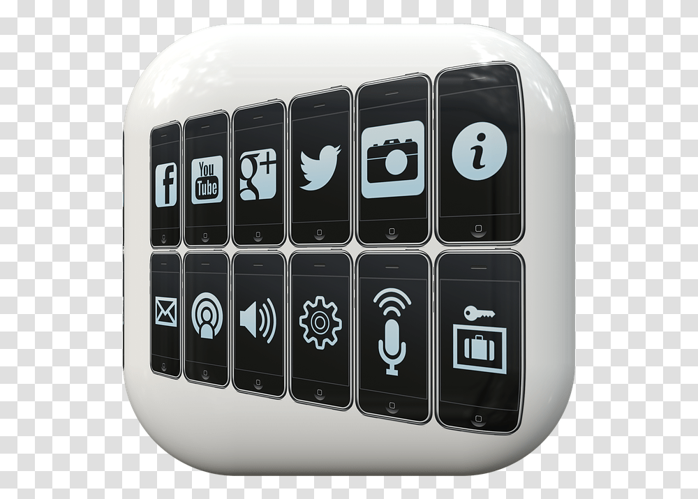 Button Symbol Icon Facebook Twitter Microphone Luggage Storage, Mobile Phone, Electronics, Cell Phone, Computer Keyboard Transparent Png