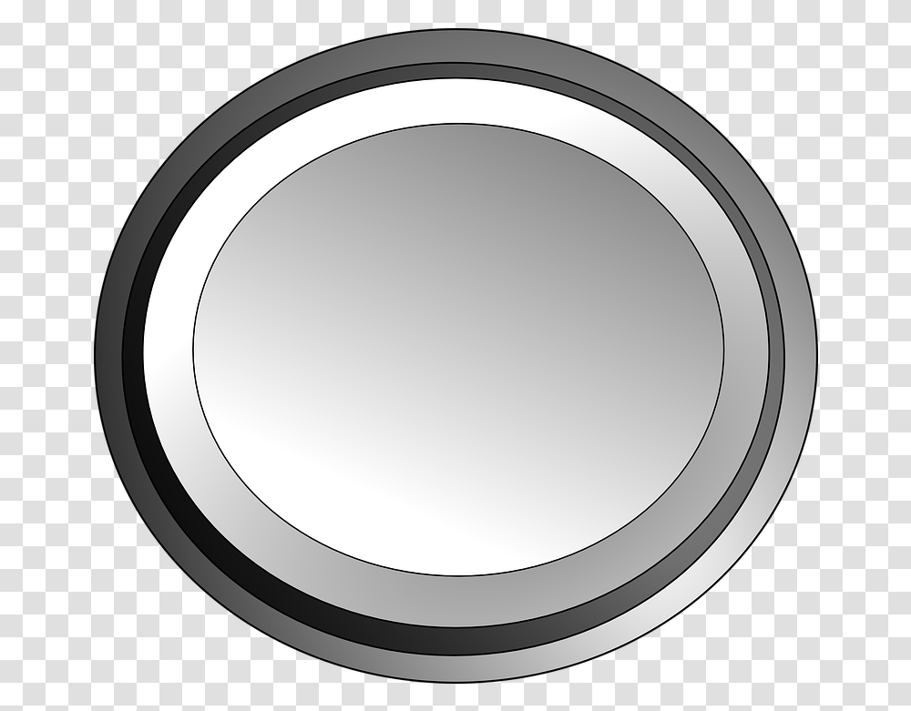 Button White Grey Button Circle, Window, Mirror, Oval Transparent Png