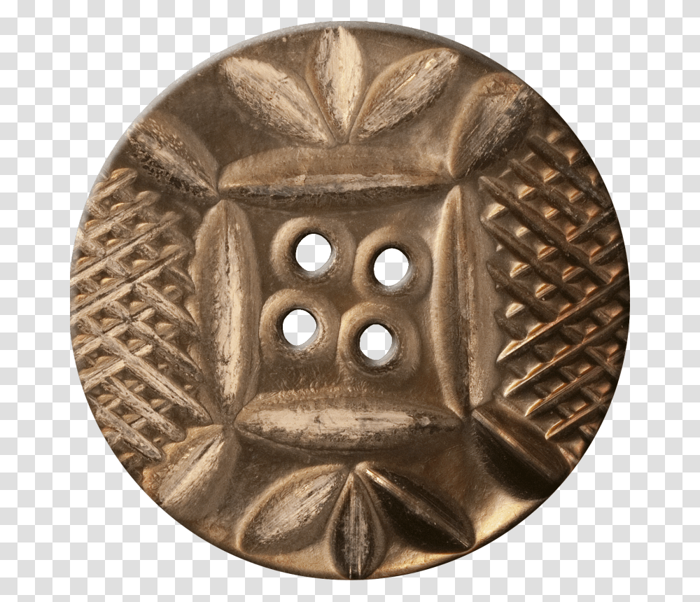 Button With Diamond Mesh And Leaf Pattern Copper Emblem, Turtle, Pottery, Helmet Transparent Png