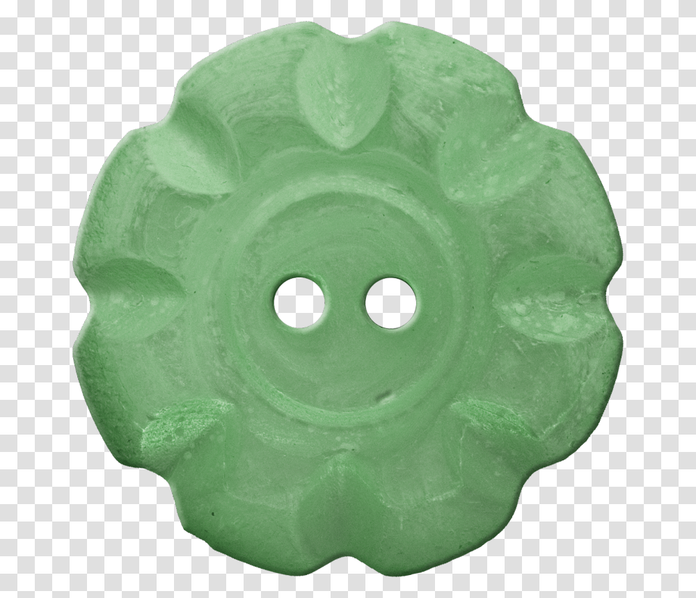 Button With Scalloped Border Green Circle, Jade, Gemstone, Ornament, Jewelry Transparent Png