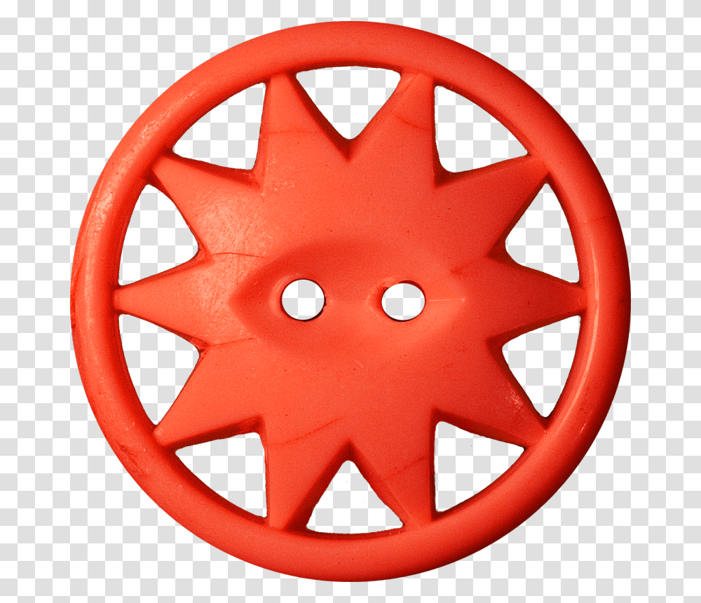 Button With Ten Pointed Star Inscribed In A Circle Inscribed Figure, Toy, Plant, Wheel, Machine Transparent Png