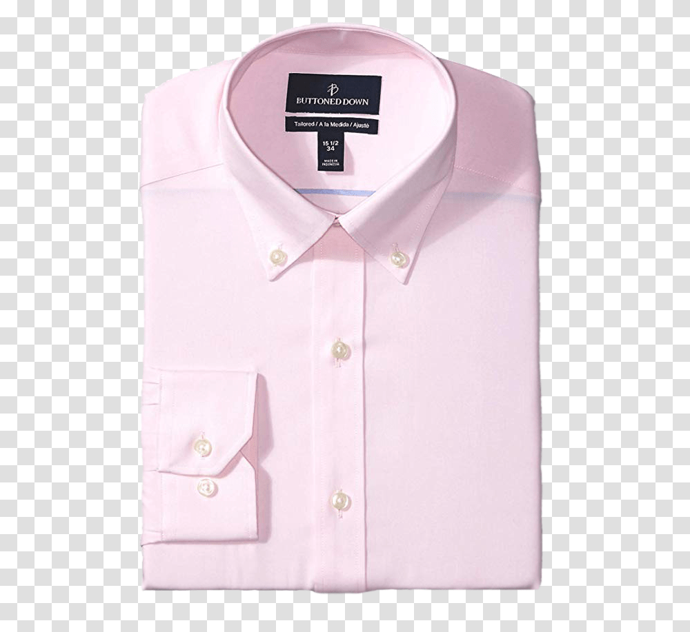 Buttoned Down Tailored Fit Shirt In Pink Color Dress Shirt, Apparel Transparent Png