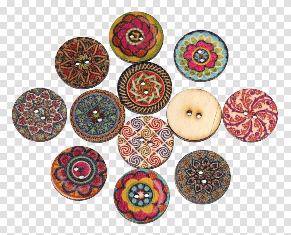 Buttons Free 2 Hole Wooden Button, Pattern, Rug Transparent Png