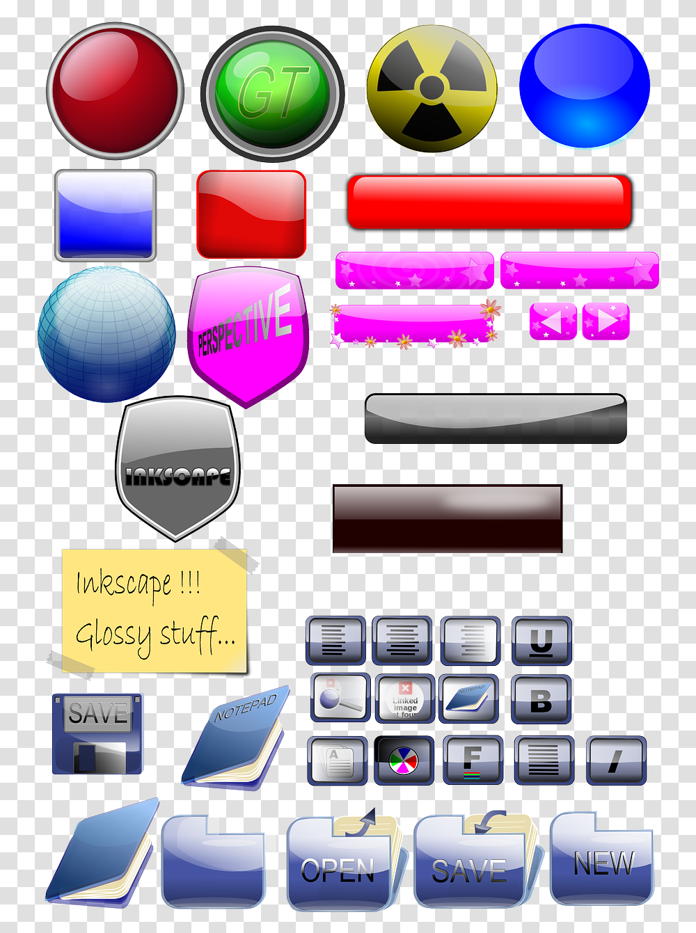 Buttons Glossy Shield Picpng Horizontal, Text, Electronics Transparent Png