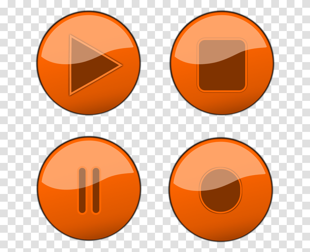 Buttons Multimedia Play Stop Record Pause Orange Play Stop Icon, Label, Light, Traffic Light Transparent Png
