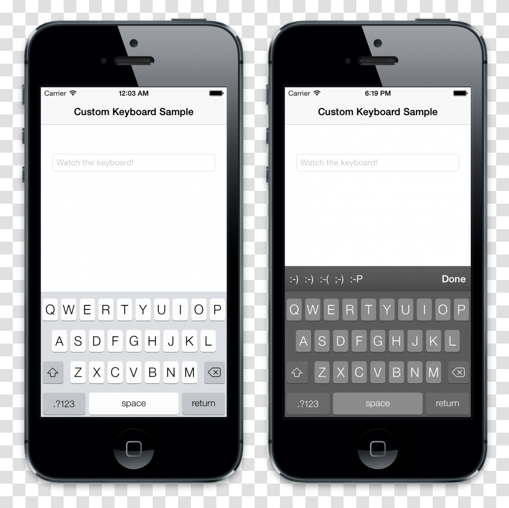 Buttons To Ios Keyboard In C Mobile Text Field Design, Mobile Phone, Electronics, Cell Phone, Iphone Transparent Png