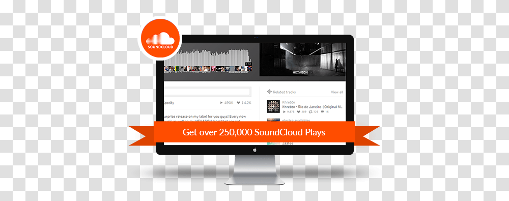 Buy 250000 Soundcloud Plays Boost Socials Icon, Screen, Electronics, Monitor, Display Transparent Png