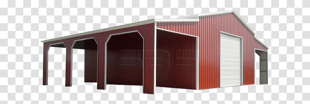 Buy A Steel Building Like This At The Backyard Barn Shed, Garage, Nature, Outdoors, Train Transparent Png