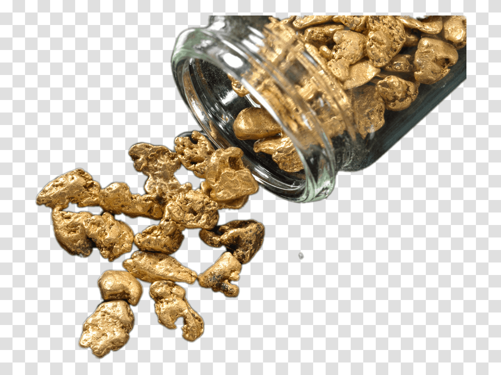 Buy And Sell Gold Flakes And Nuggets Gold, Jar, Crystal, Treasure Transparent Png
