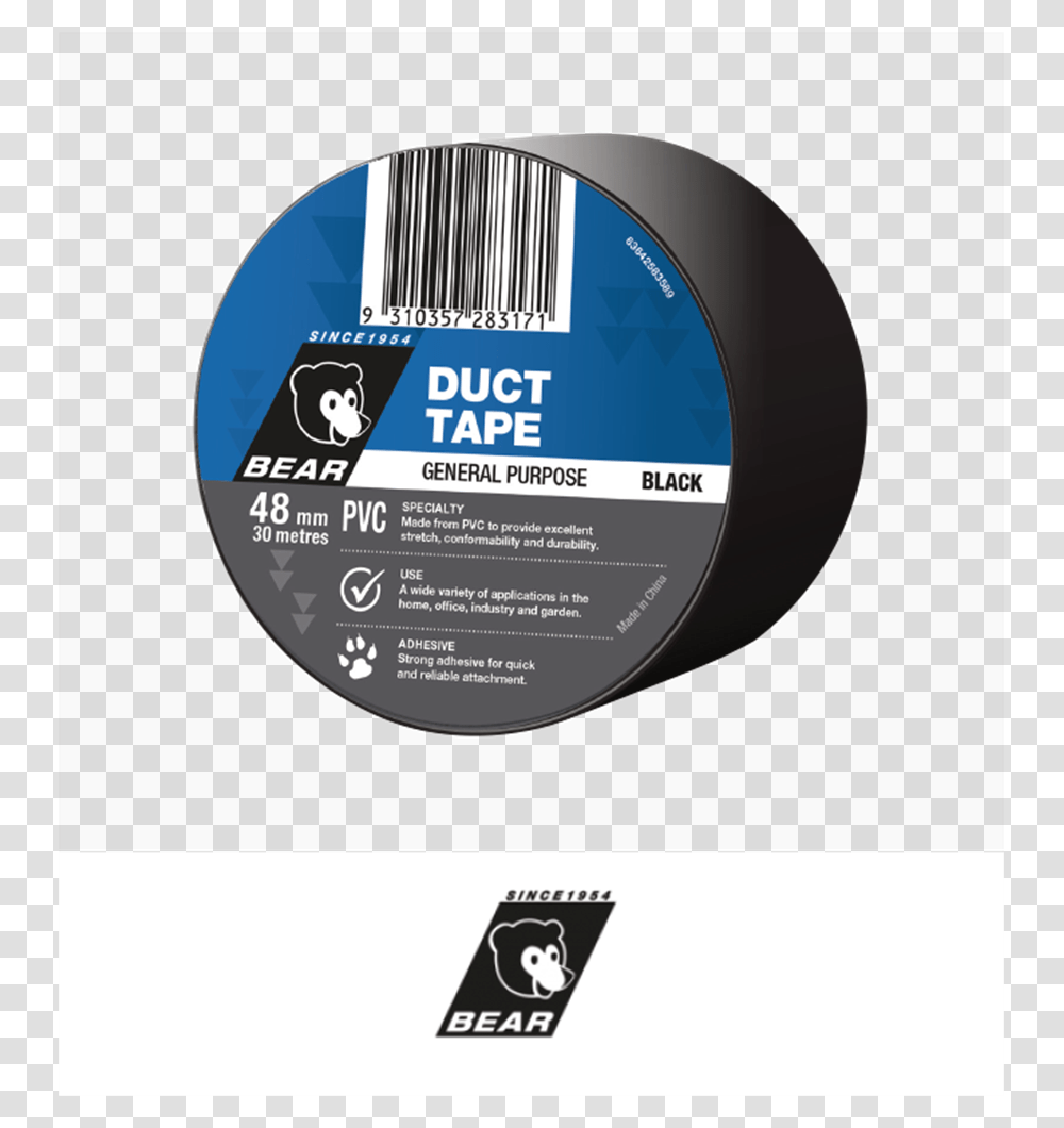 Buy Better Bear Pvc Duct Tape Multi Purpose Black X, Label, Poster, Advertisement Transparent Png