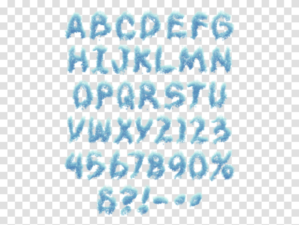 Buy Blue Clouds Font Beautiful Typeface Made From Cloud Font, Text, Rug, Handwriting, Calligraphy Transparent Png