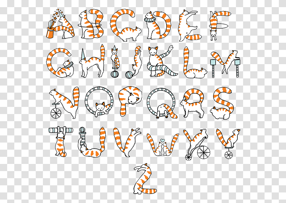 Buy Circus Cats Font And Watch Great Animal Typography Cat Font Letter, Alphabet, Number Transparent Png