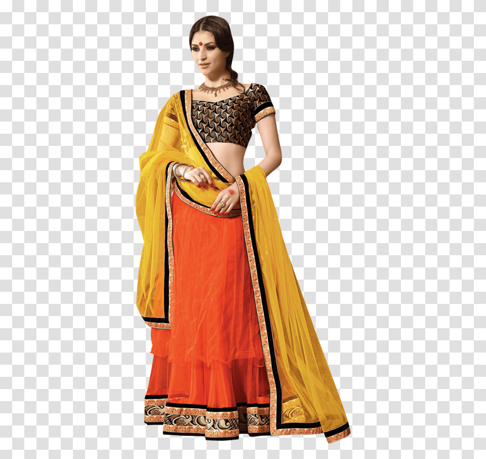 Buy Demarca Women Banarasi Brocade Lehenga Choli Sari, Apparel, Silk, Person Transparent Png