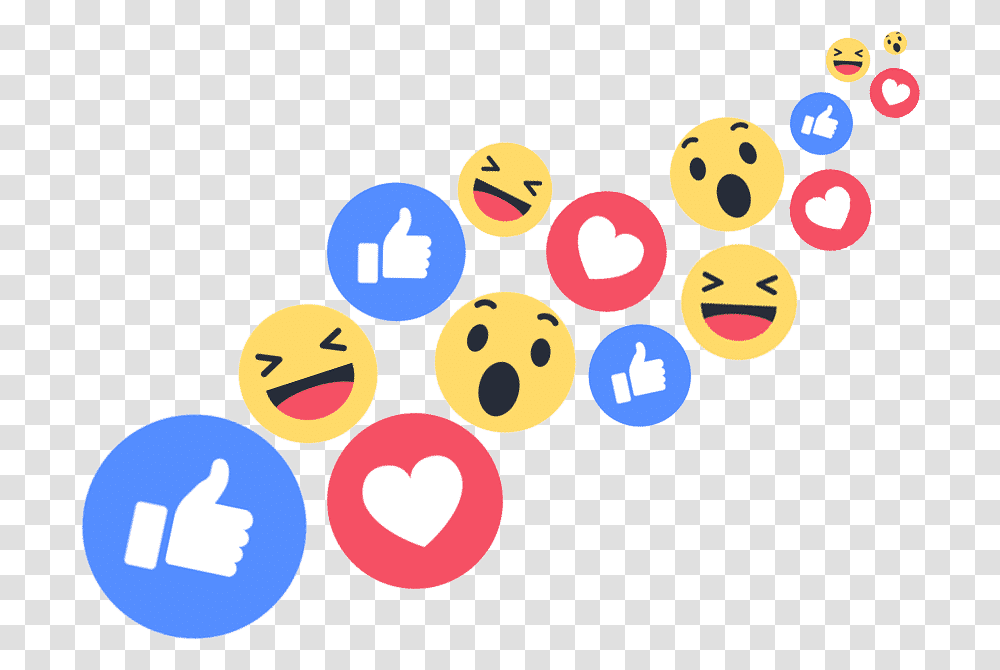 Buy Facebook Post Reactions Love Wow Sad Hahareactions Facebook Live Reactions, Rattle, Ball, Balloon Transparent Png