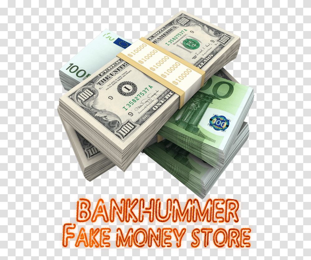 Buy Fake Money False Bills Counterfeit Dollars Euro Banknotes, Box Transparent Png