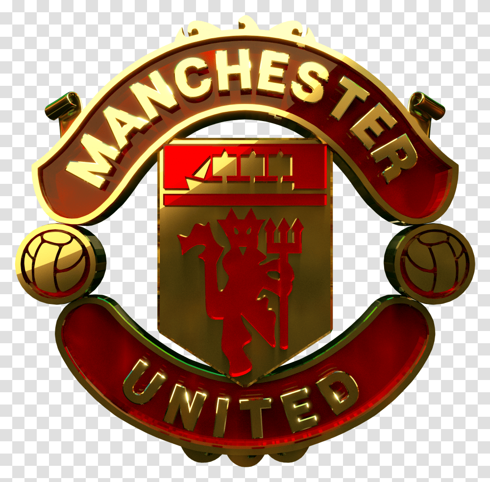 Buy Golden Manchester United Apparel Emblem Transparent Png