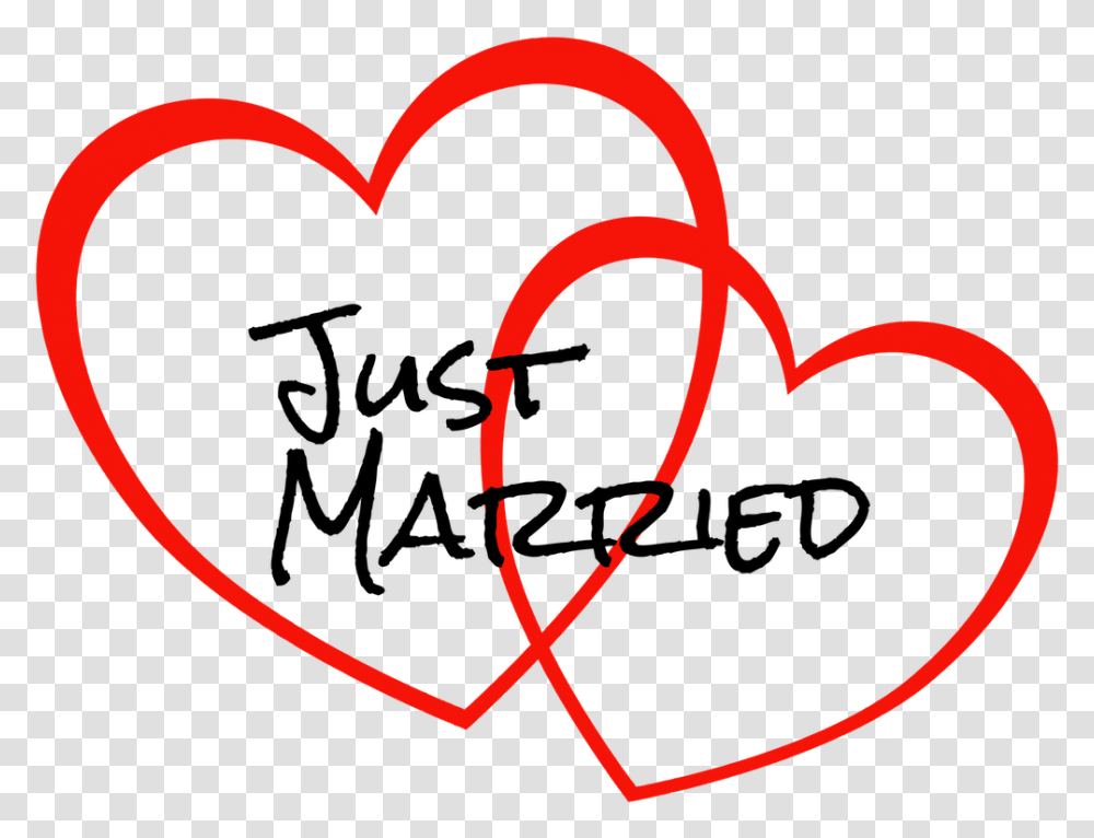 Buy Just Married Hearts Wallpaper Girly, Text, Symbol Transparent Png