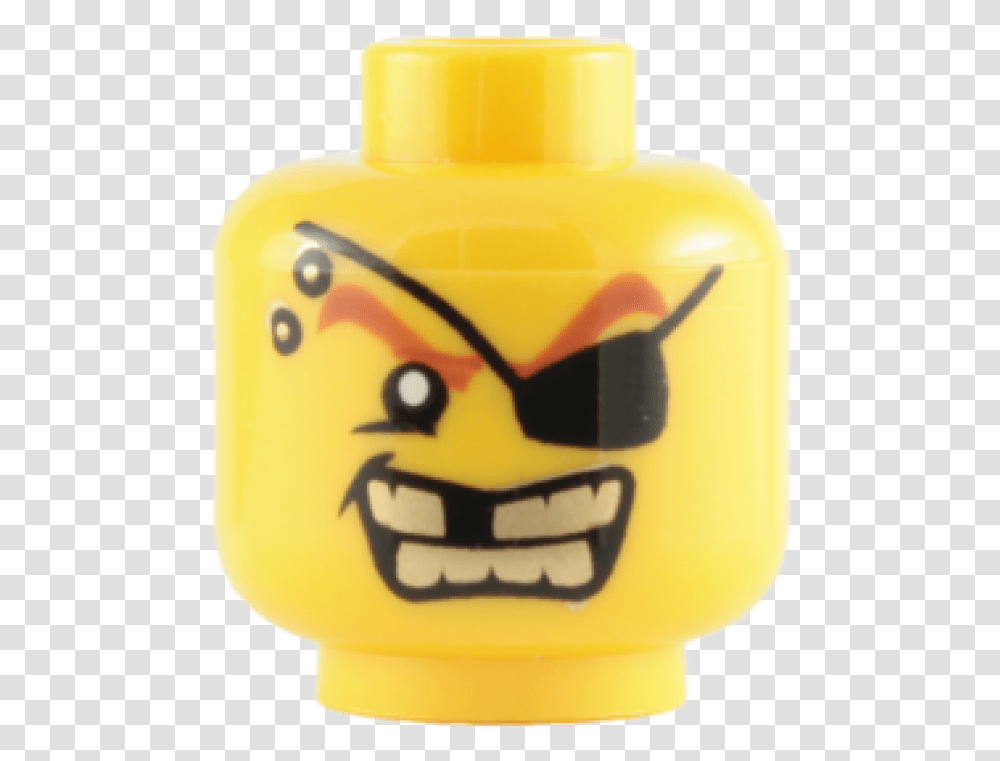 Buy Lego Minifigure Head With Eye Patch And Gold Teeth Lego Minifigure Head, Bottle, Helmet, Apparel Transparent Png