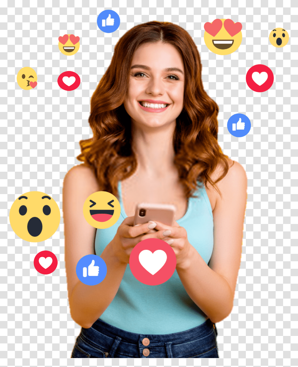 Buy Likes And Followers Girl, Person, Face, Female, Electronics Transparent Png