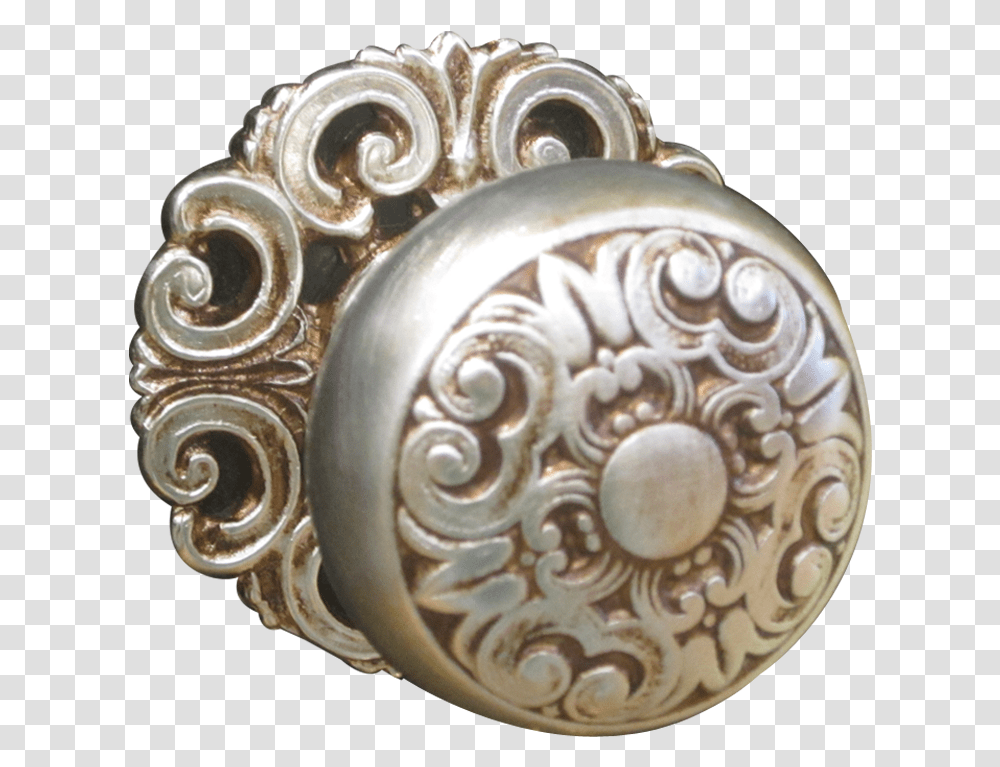 Buy Mosaccio Door Knob With Rose Matt Silverold Gold Solid, Bronze, Accessories, Accessory, Jewelry Transparent Png