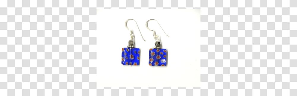 Buy Murano Glass Earrings Dark Blue Cube Shaped Flower Pattern, Jewelry, Accessories, Accessory, Game Transparent Png