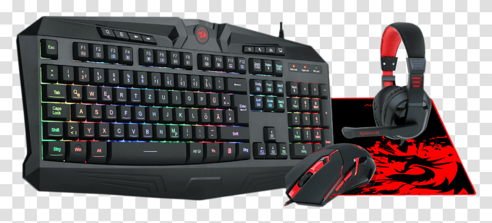 Buy On Amazon Redragon 4 In 1 Gaming Combo, Computer Keyboard, Computer Hardware, Electronics Transparent Png