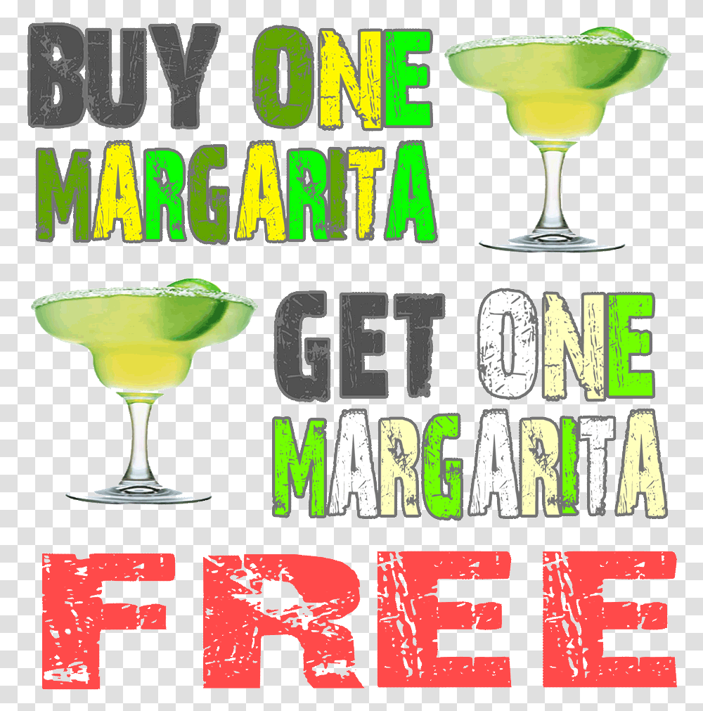 Buy One Get One Free Margarita, Cocktail, Alcohol, Beverage, Absinthe Transparent Png