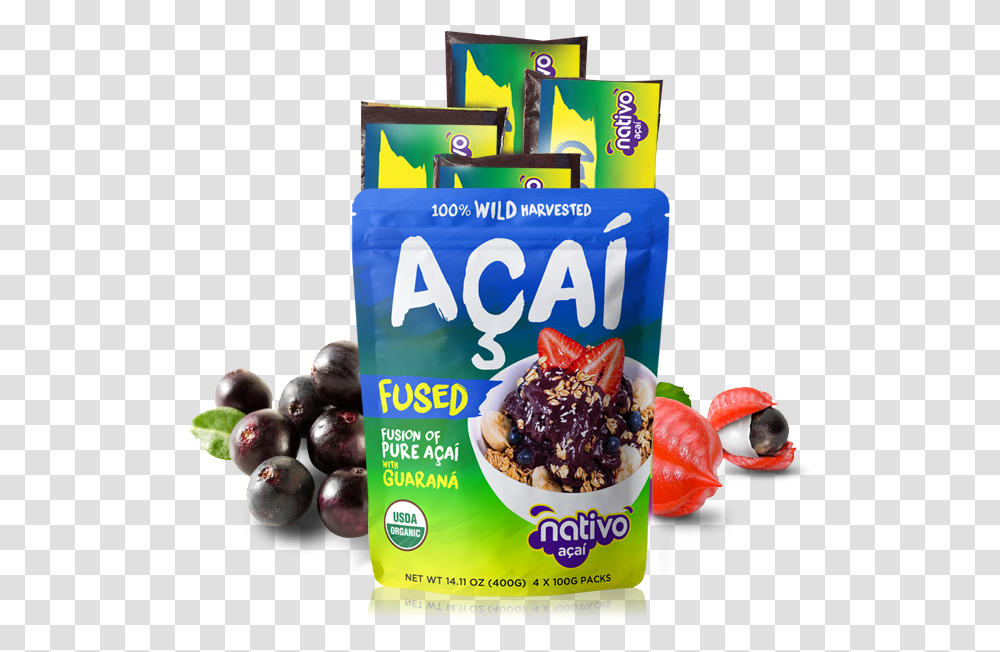 Buy Organic Acai Berry Nativo Acai, Plant, Fruit, Food, Ice Cream Transparent Png