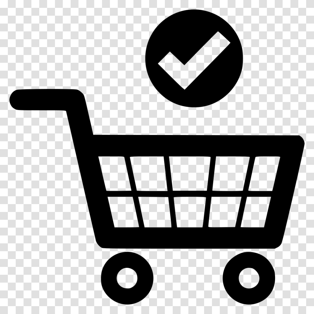 Buy Shopping Cart Approve Ok Tick Ecommerce Shopping Cart Icon, Logo, Trademark, Lawn Mower Transparent Png