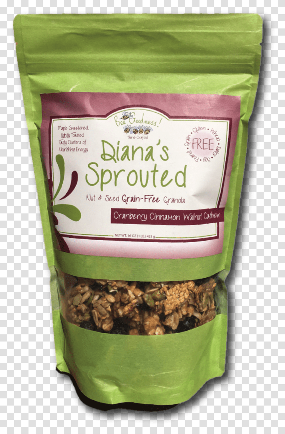 Buy Sprouted Cranberry Cinnamon Walnut Cashew Granola Walnut, Plant, Food, Relish, Pickle Transparent Png