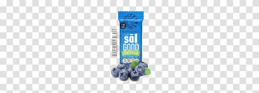Buy Sunwarrior Sol Good Protein Bars, Plant, Blueberry, Fruit, Food Transparent Png