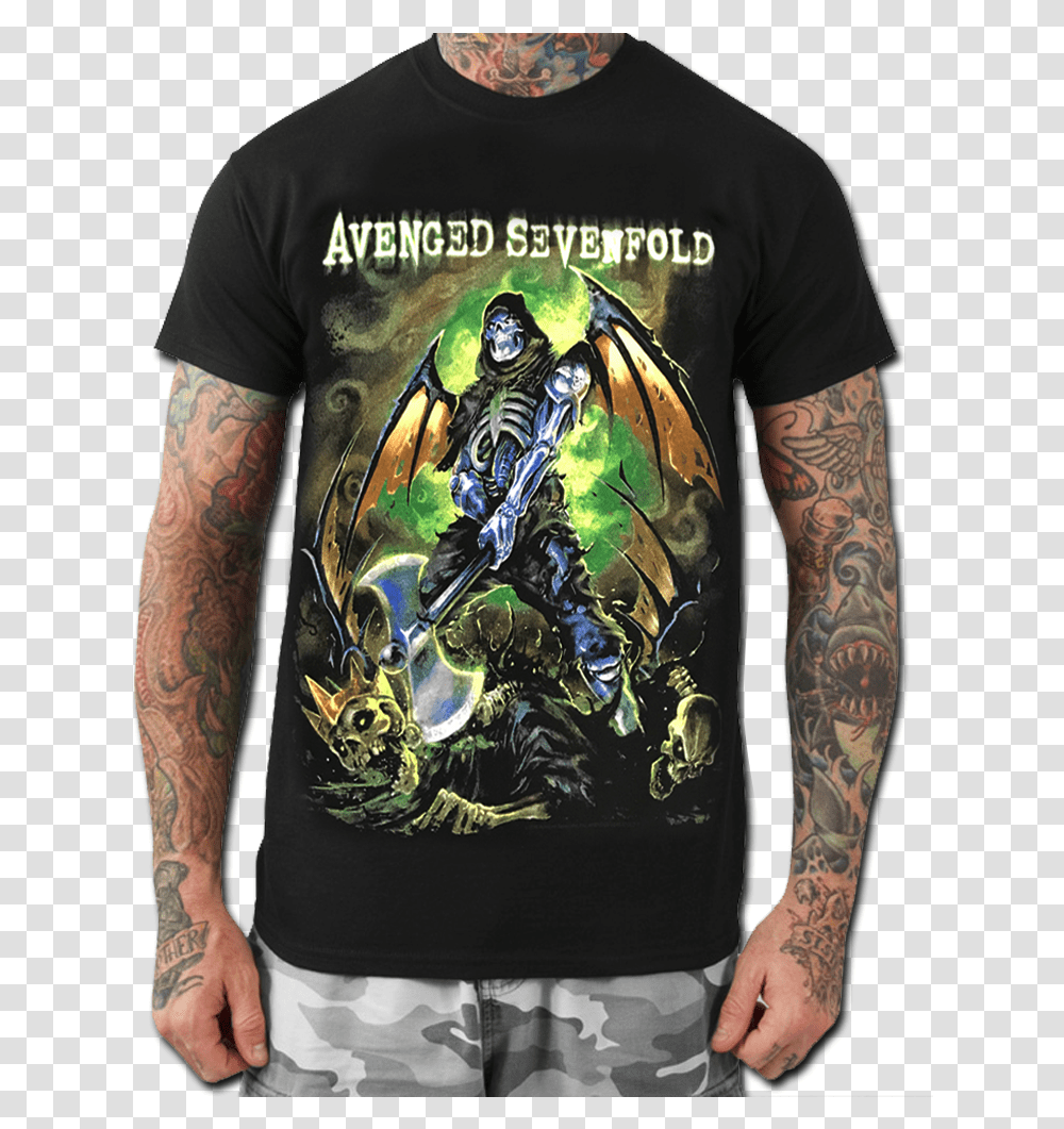 Buy The Studio Can Wait By Avenged Sevenfold Model T Shirt Full Tattoo, Skin, Sleeve, Apparel Transparent Png