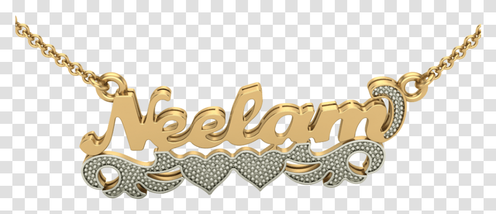 Buy Twin Flying Hearts Styled Personalized Bling Name Illustration, Gold, Bracelet, Jewelry, Accessories Transparent Png