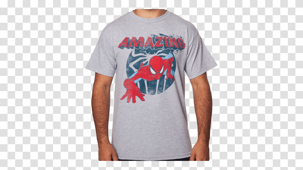 Buy Vintage Spider Man T Shirts, Apparel, T-Shirt, Sleeve Transparent Png